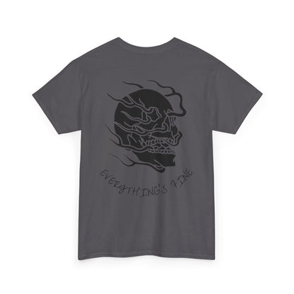 Skull Graphic Tee with Flames