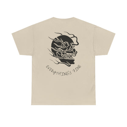 Skull Graphic Tee with Flames