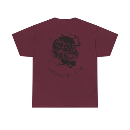 Skull Graphic Tee with Flames