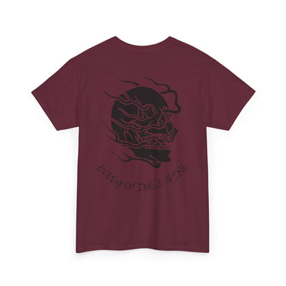 Skull Graphic Tee with Flames