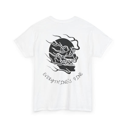 Skull Graphic Tee with Flames