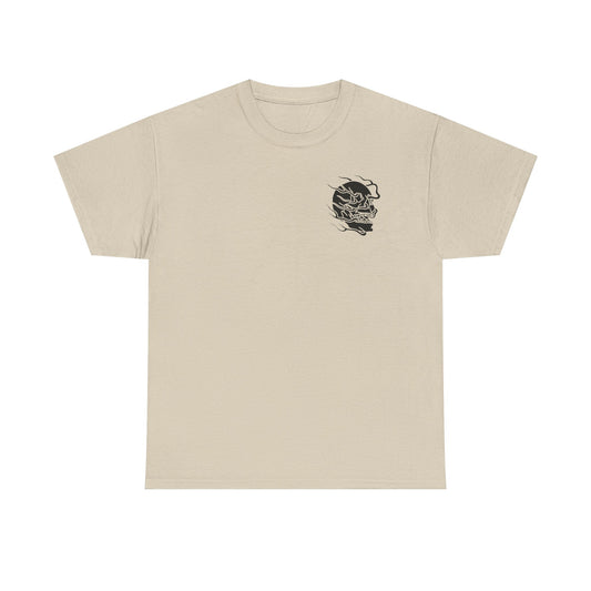 Skull Graphic Tee with Flames